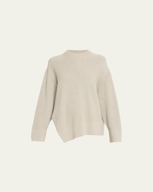 Asymmetric Ribbed Sweater